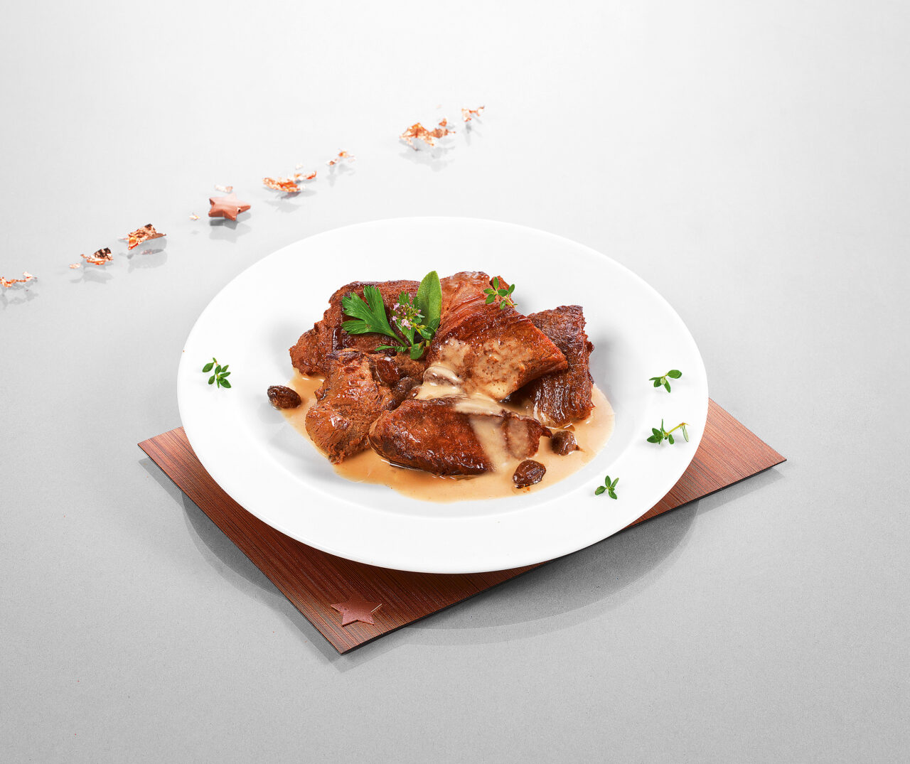 Braisé d'Autruche sauce Rossini Gel Frais